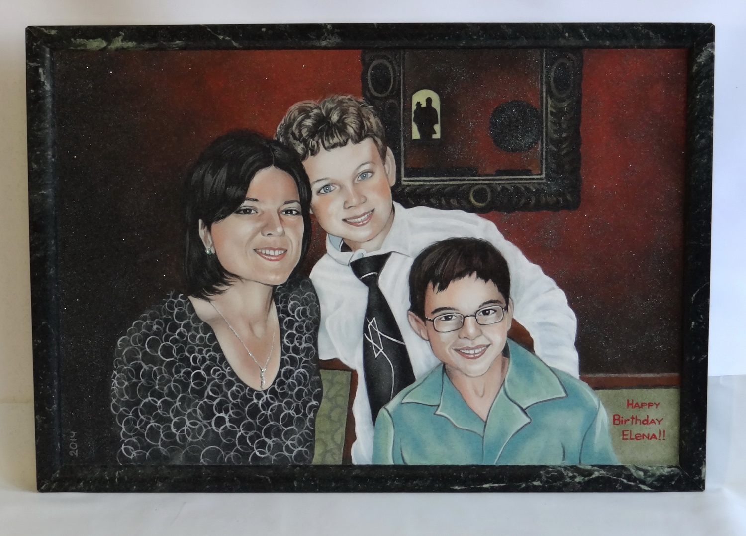 Подарочный портрет всей семьи на заказ ручной работы