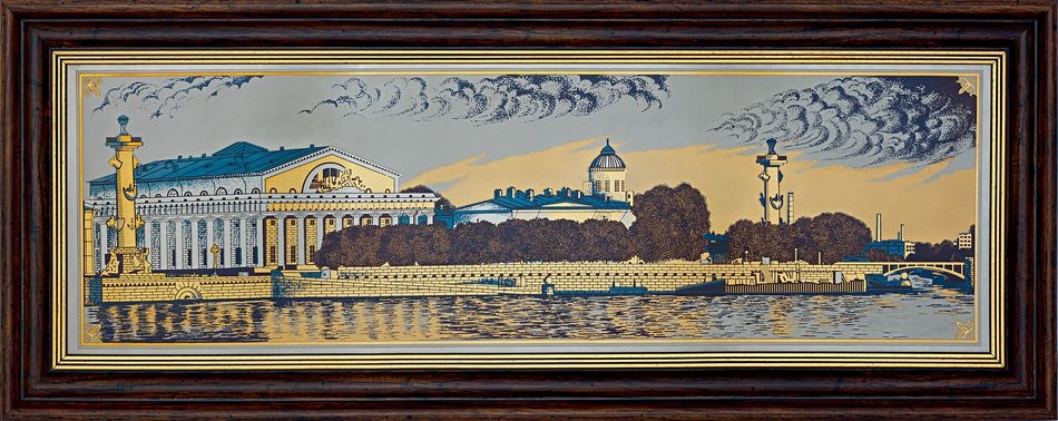 Гравюра на металле с золочением 