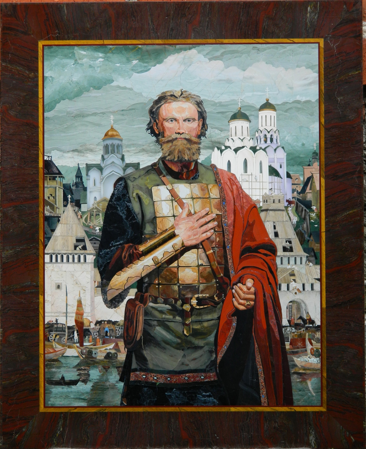 Панно флорентийская мозаика из натурального камня.